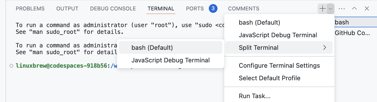 9 — Split Terminal