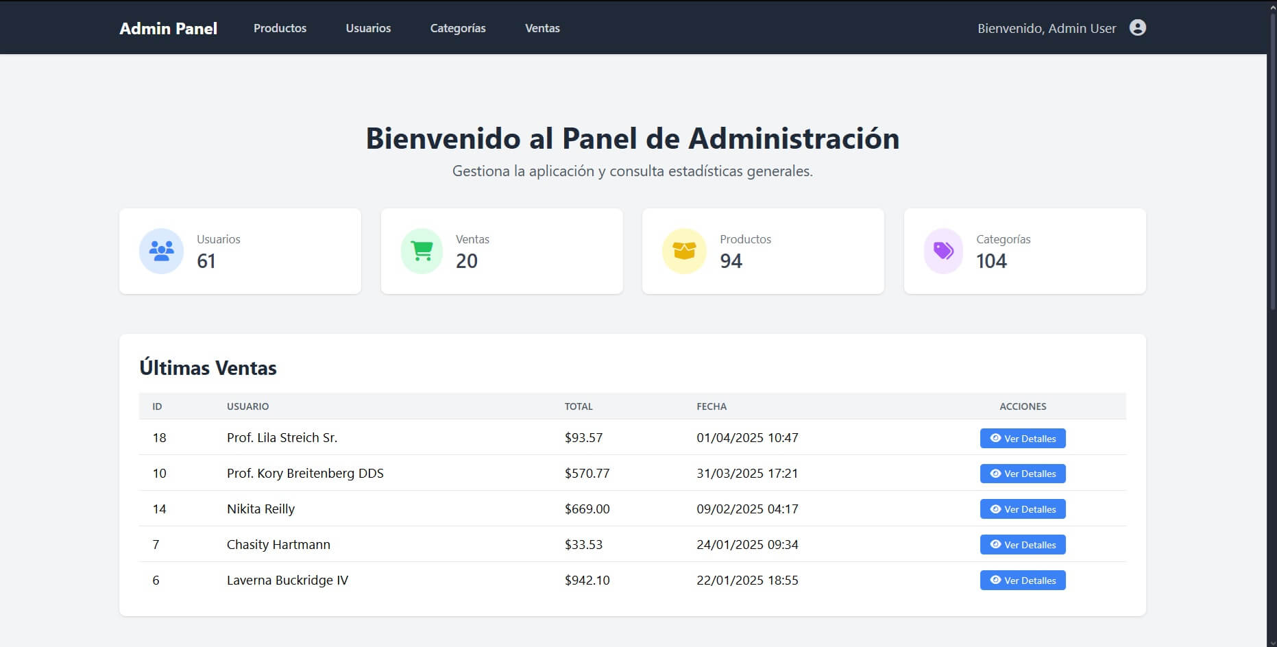 Admin Dashboard