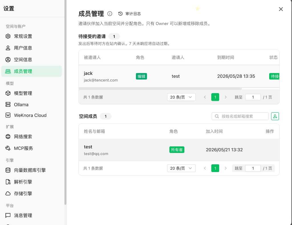 成员管理