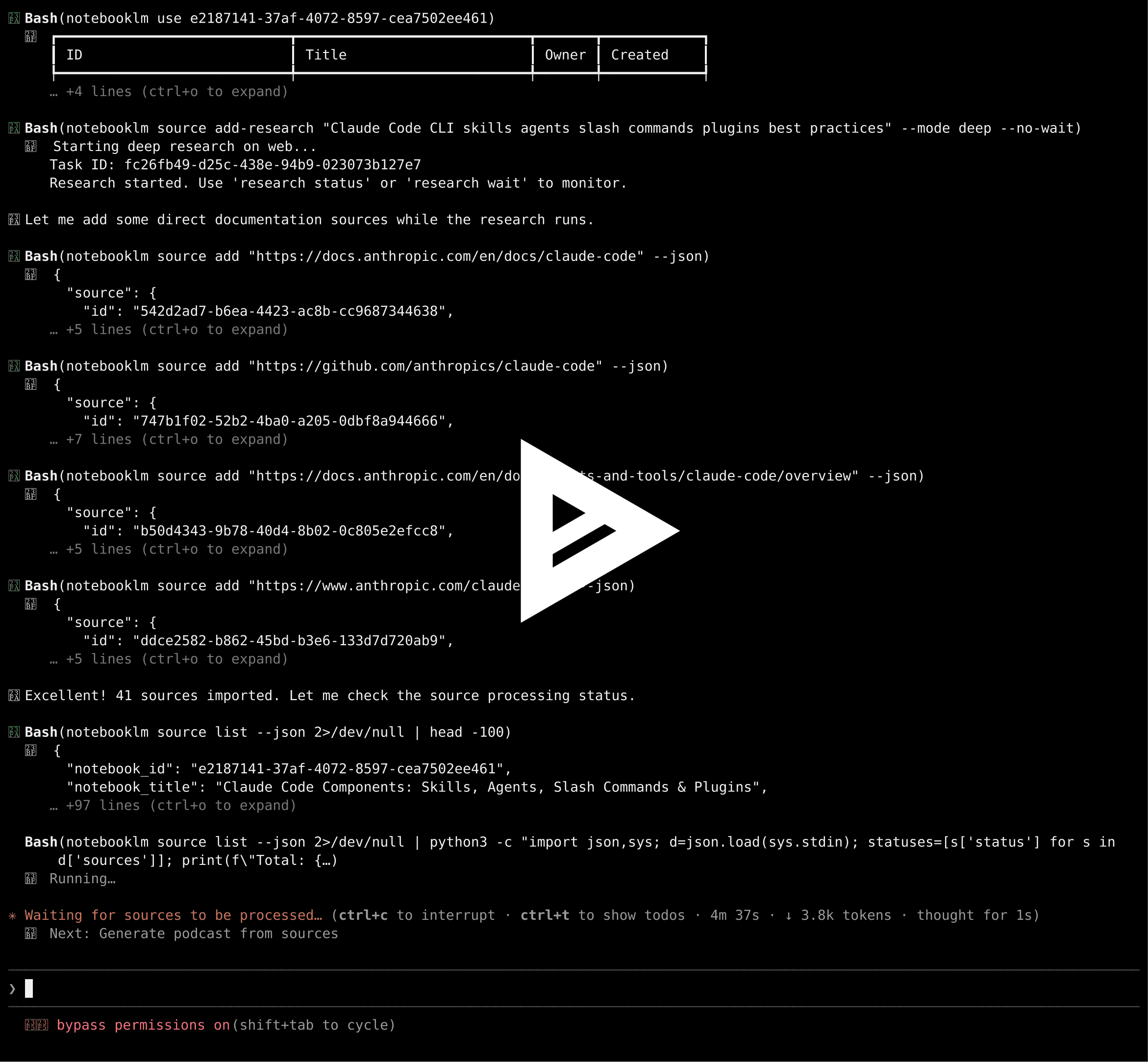 NotebookLM Session Demo