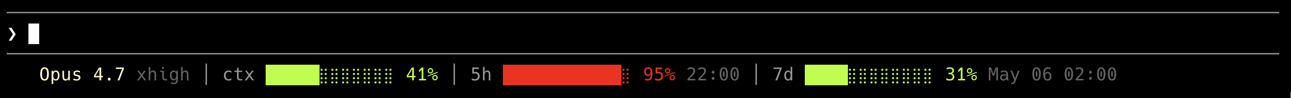 Default cc-statusline output