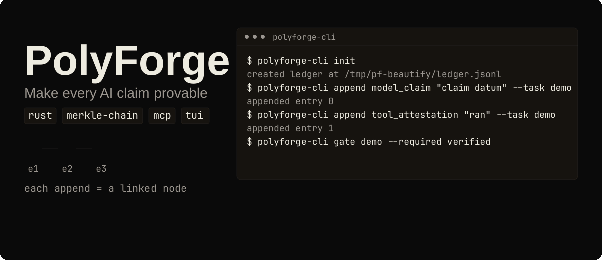 PolyForge - Make every AI claim provable