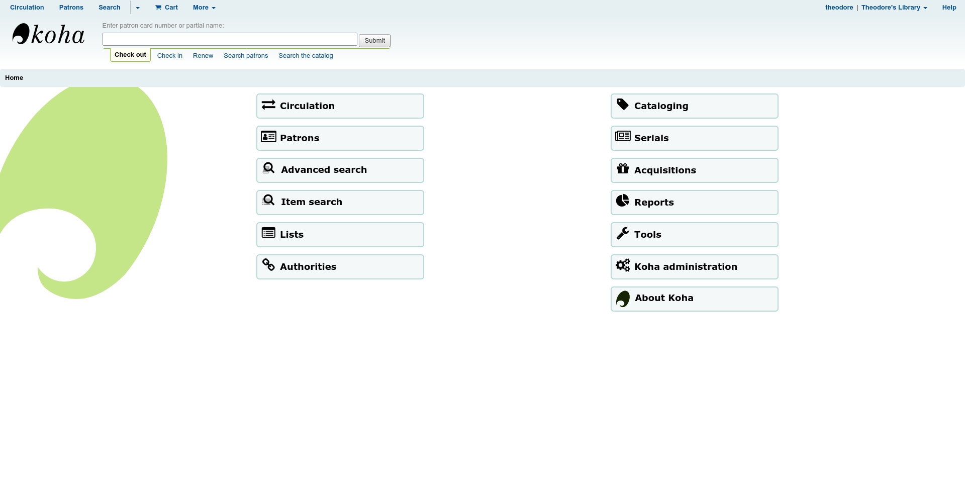 Koha librarian interface