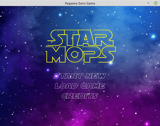 Main menu screenshot