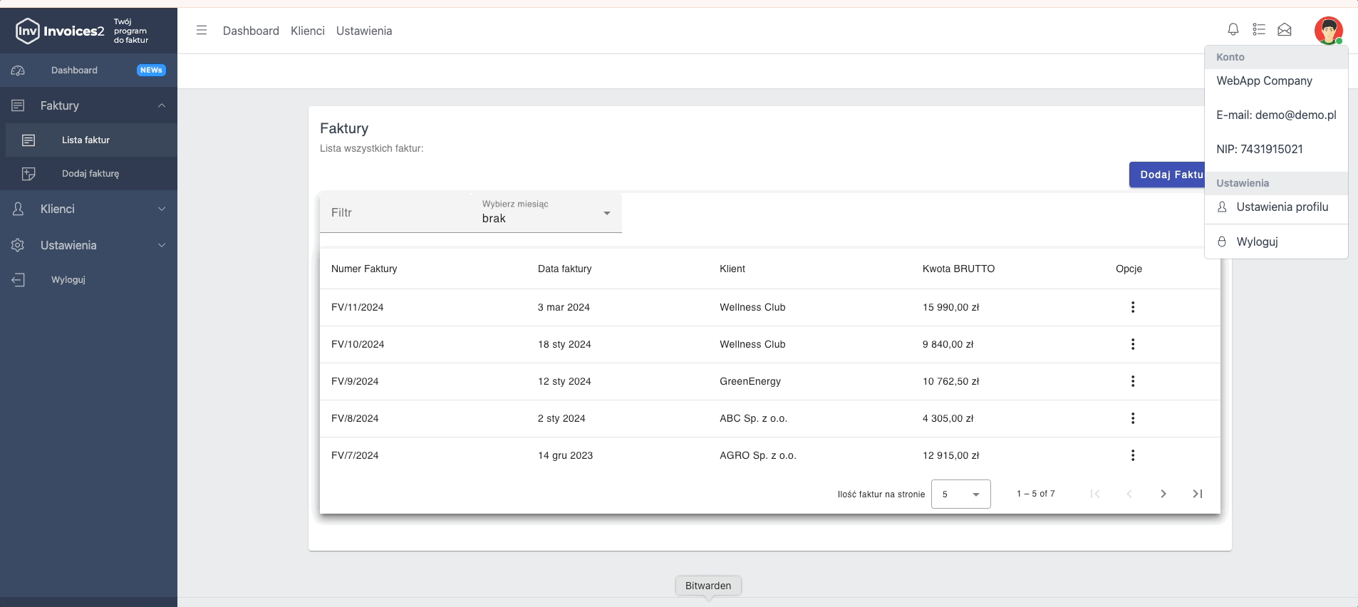 GitHub - MichalPasynek/invoices2-app: Invoicing and cost accounting ...