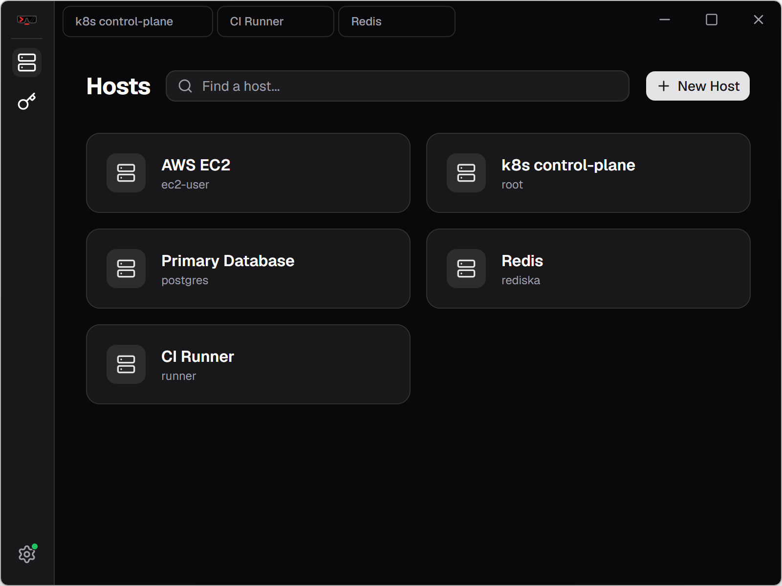 Terminator main screen