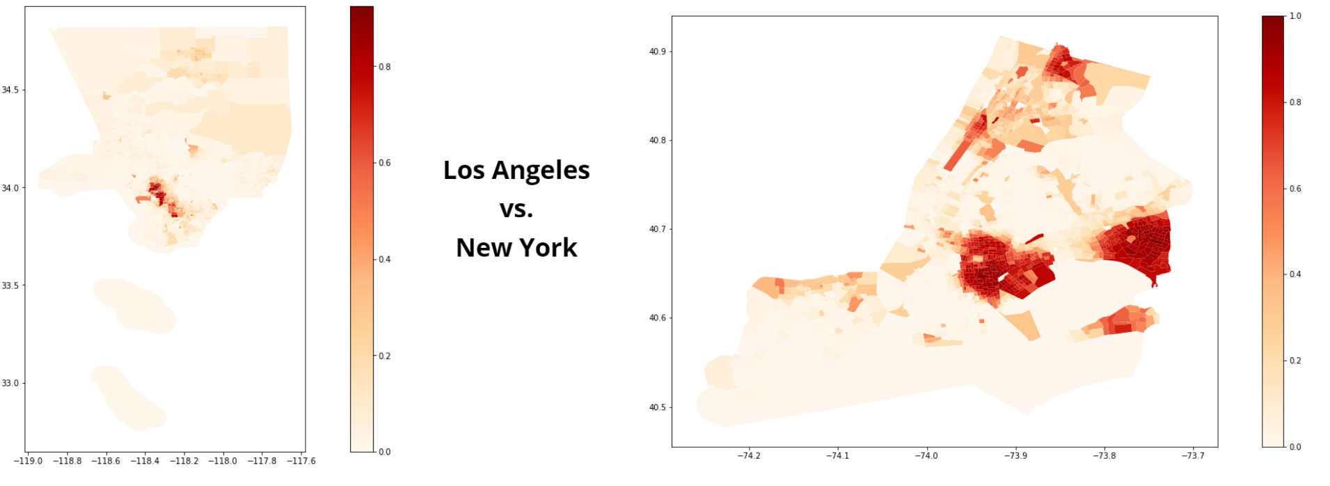 Los Angeles and New York Comparison Illustration