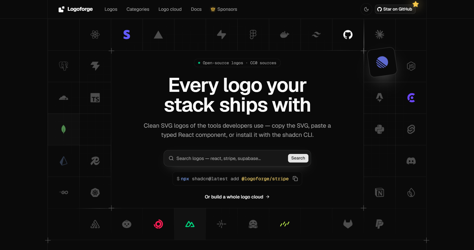 Logoforge — every logo your stack ships with