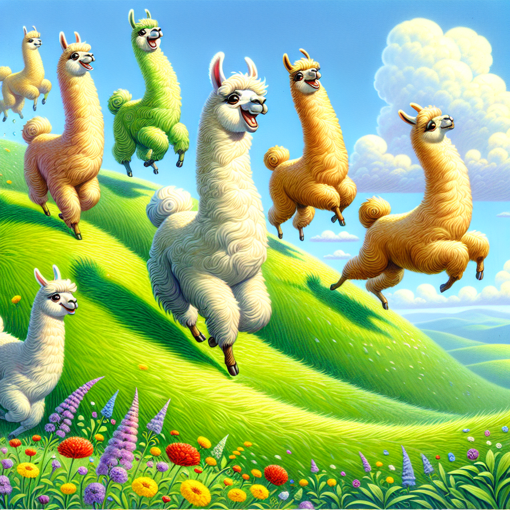 a bunch of happy local llamas
