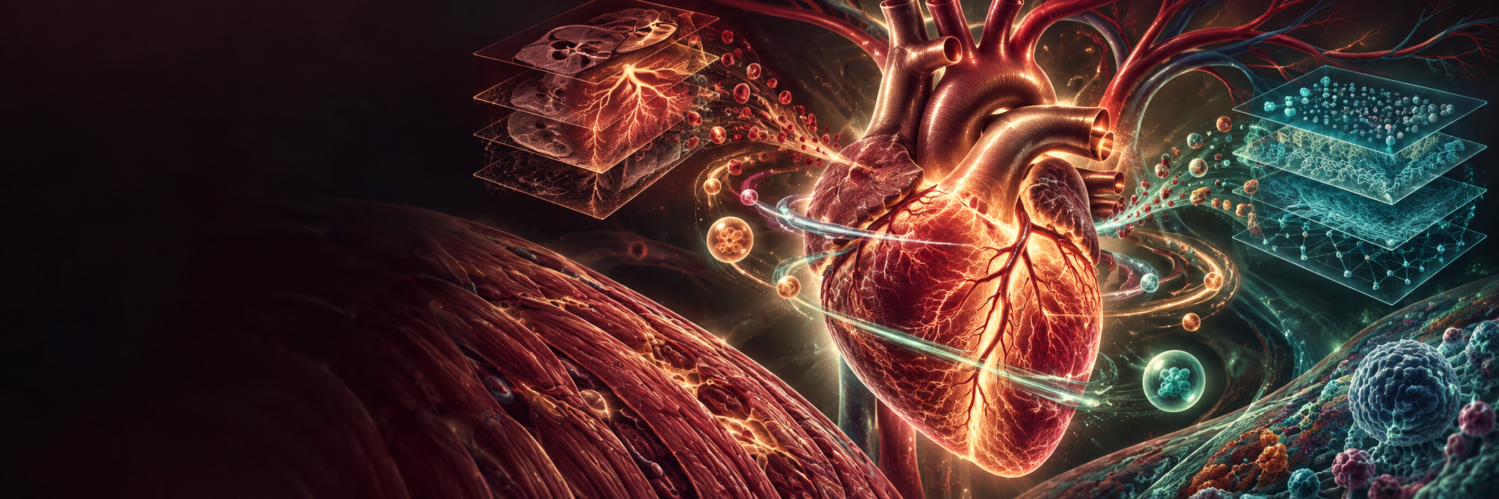 Conceptual scientific artwork for AMI-CS dynamic risk modelling