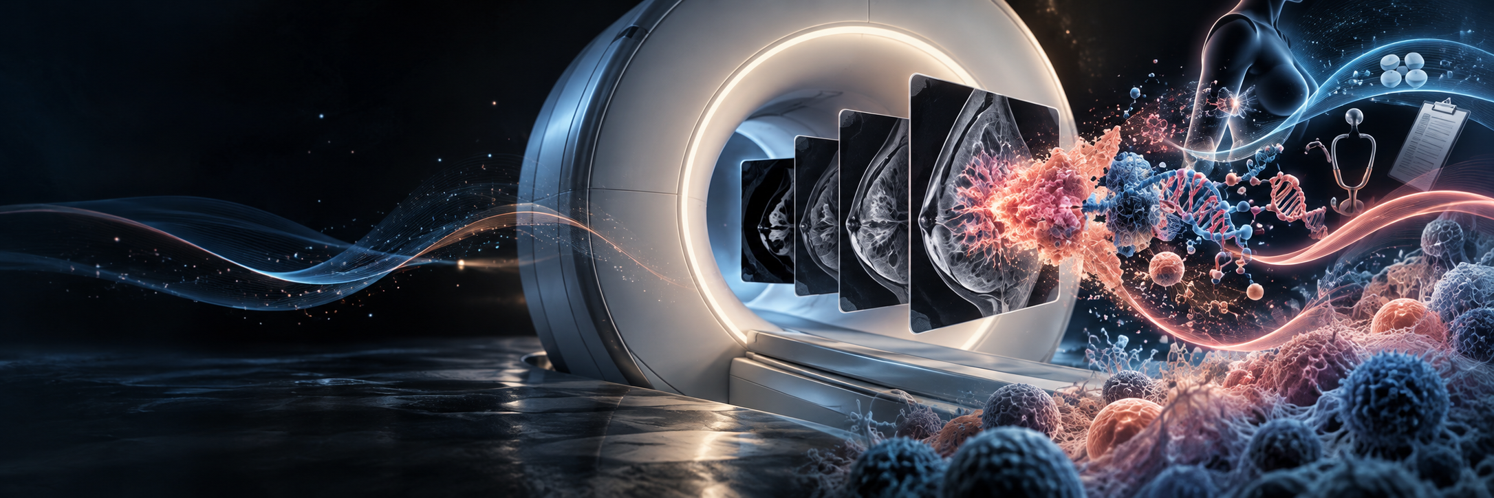 Conceptual scientific artwork for MRI and clinical prediction of pathological complete response