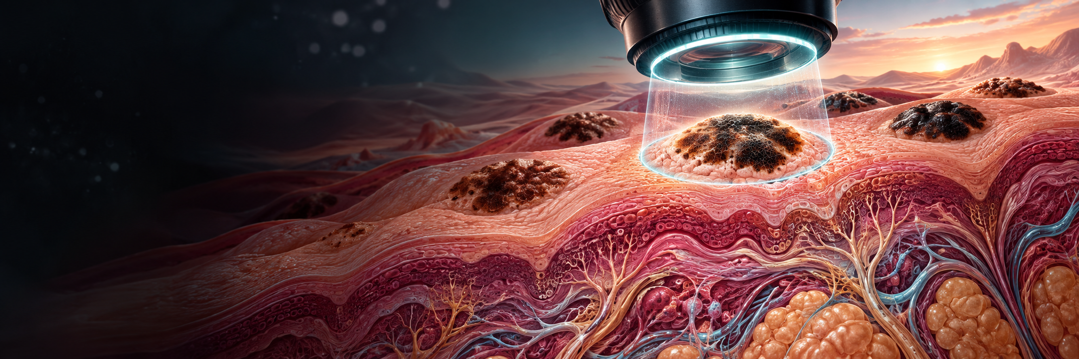 Conceptual scientific artwork for Excision selection and melanoma assessment