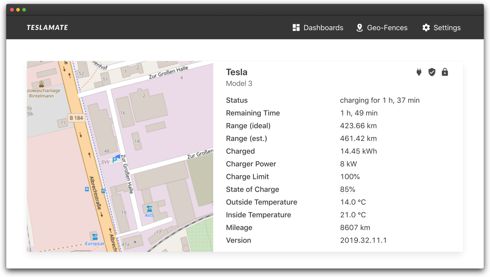 TeslaMate is a self-hosted, open-source data logger for Tesla vehicles that captures detailed telemetry, trip history, and charging metrics while keeping user data private.