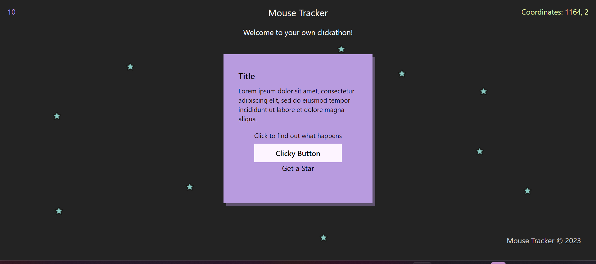 Mouse clicker inspiration page