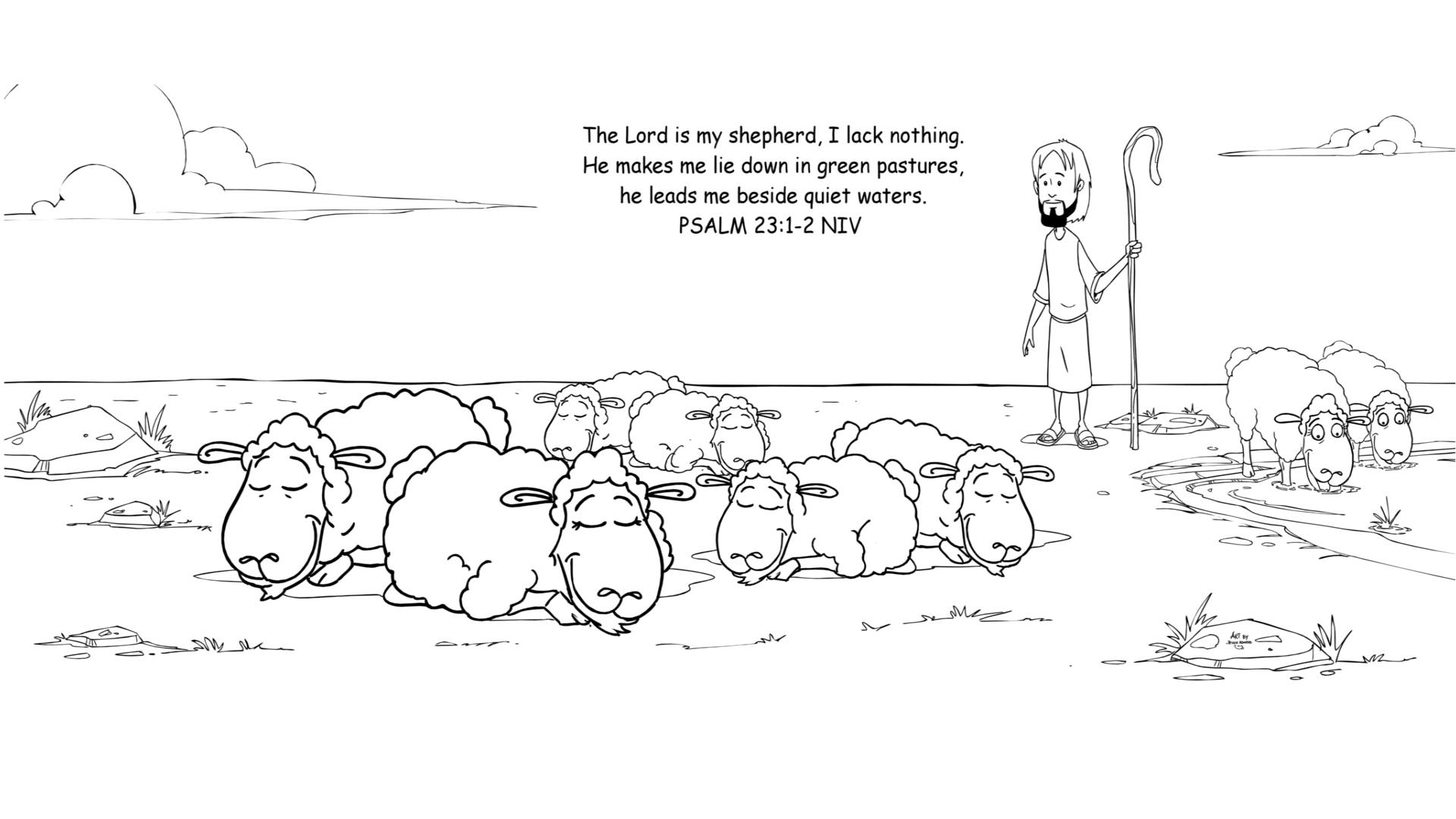 the lord is my shepherd coloring page