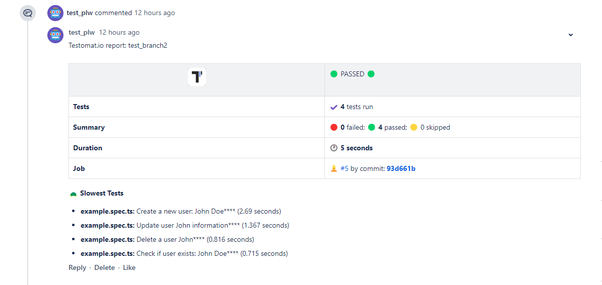 Bitbucket report