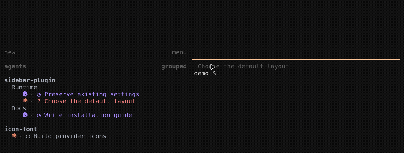 Herdr Agent Sidebar in action: enable Dots, switch to Orbit and Pulse, then turn animation off