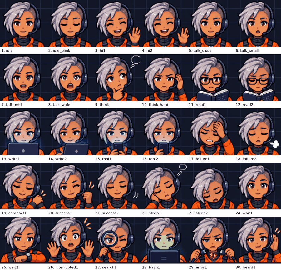 nova's 30 frames, each labelled with its file name