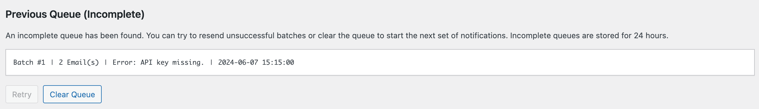Retry Queue