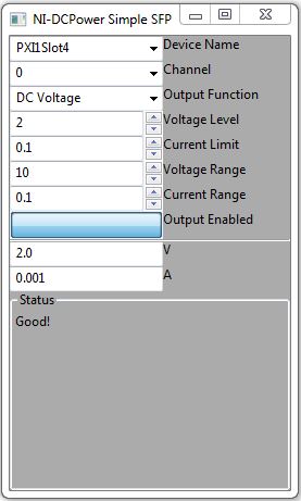 NI-DCPower SFP Snapshot