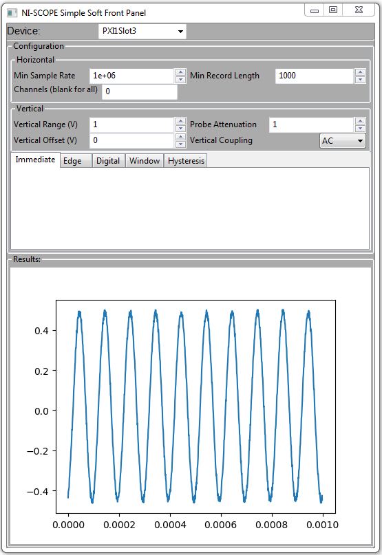 NI-SCOPE SFP Snapshot