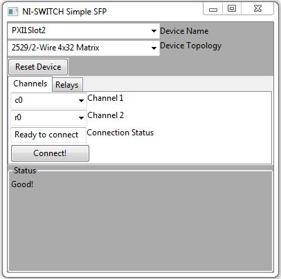 NI-SWITCH SFP Snapshot