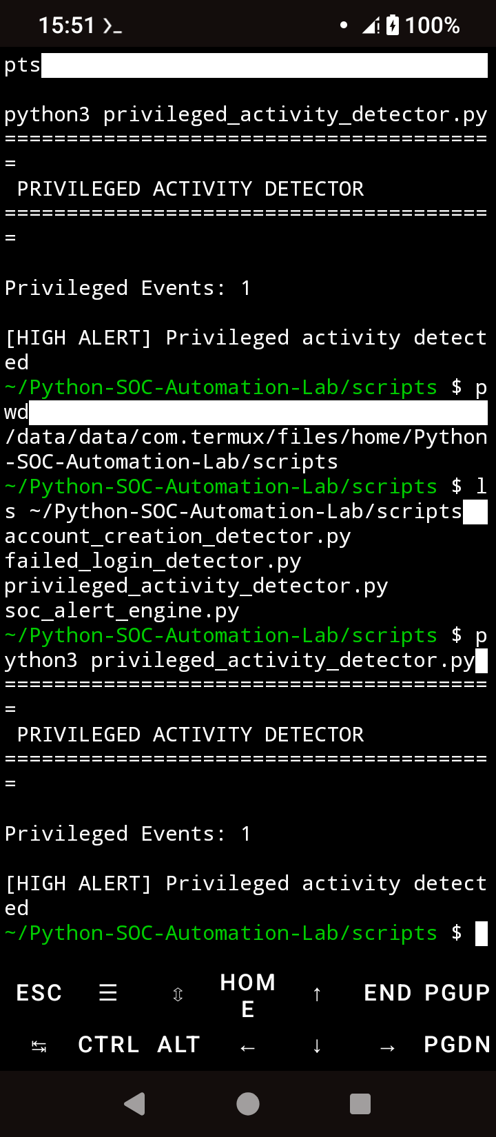 Privileged Activity Detector