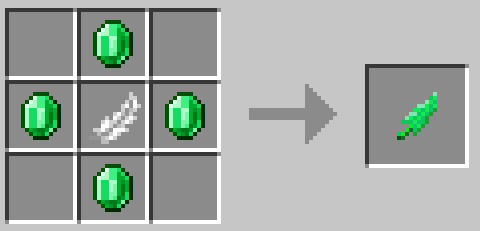 Emerald Feather item recipe preview.