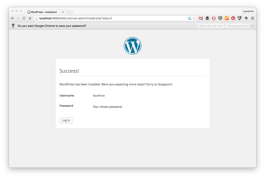 Were installed. WORDPRESS install. WORDPRESS php. WORDPRESS installation. WORDPRESS окно входа.