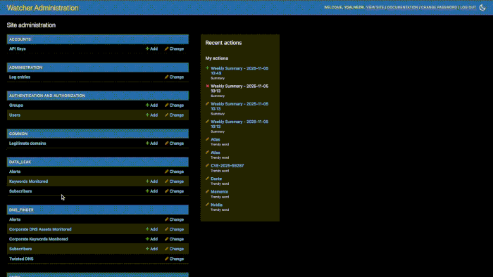 Admin Interface