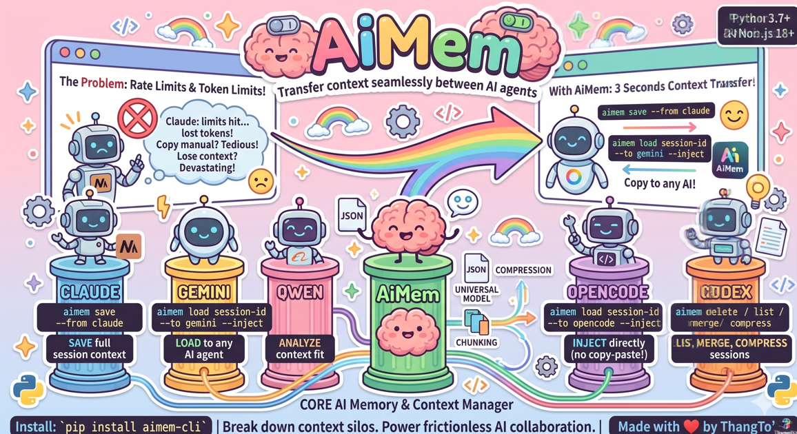 AiMem - Transfer context between AI agents