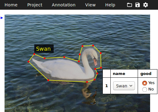 Screenshot showing basic image annotation