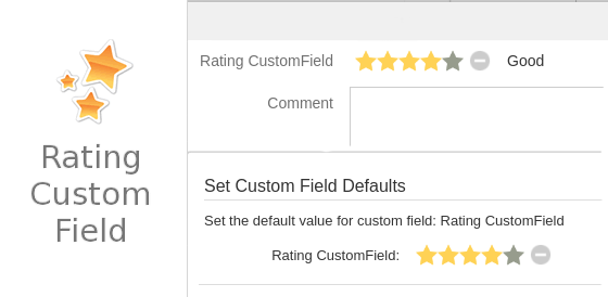 The Rating Custom Field Plugin in action!