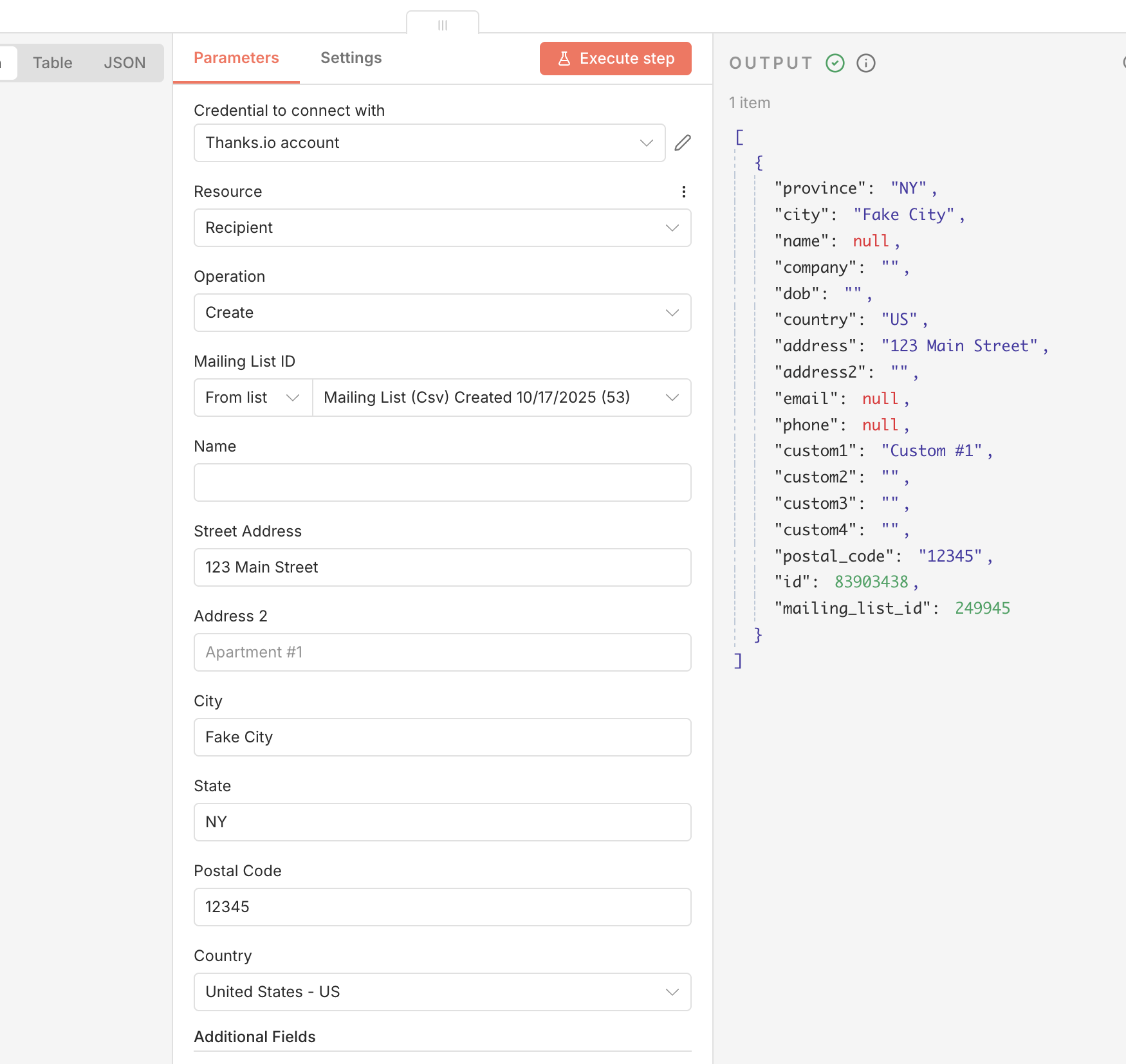 Add Recipient to Existing Mailing List