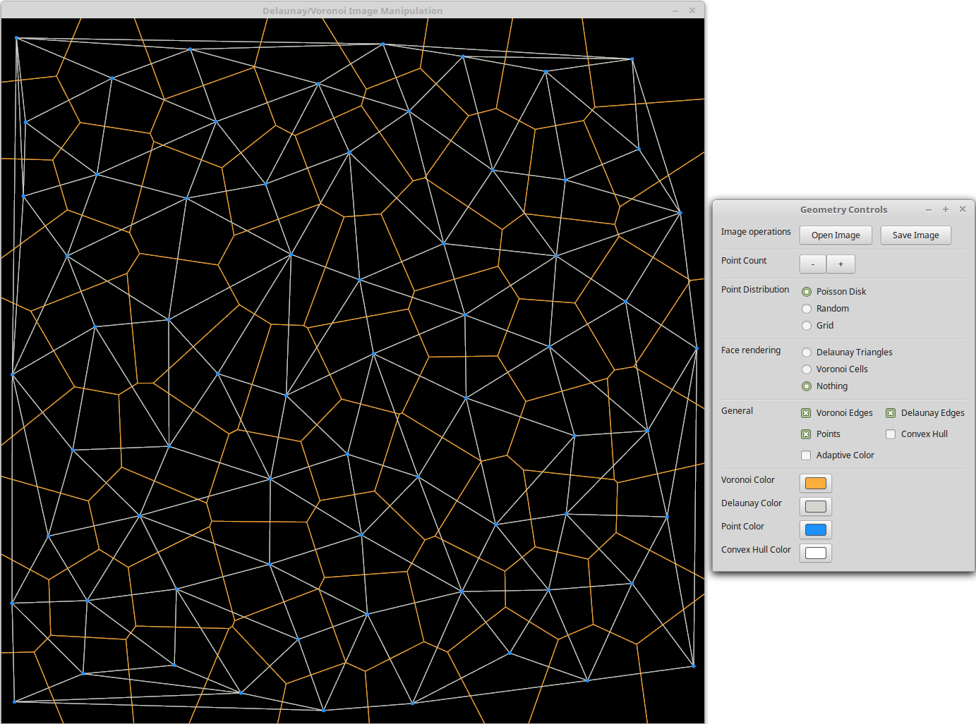 Just voronoi and delaunay