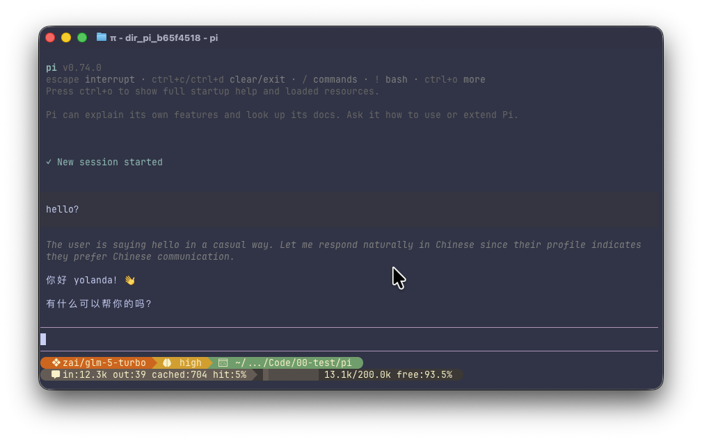pi-statusline screenshot