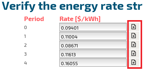 Rate structure data manager copy down