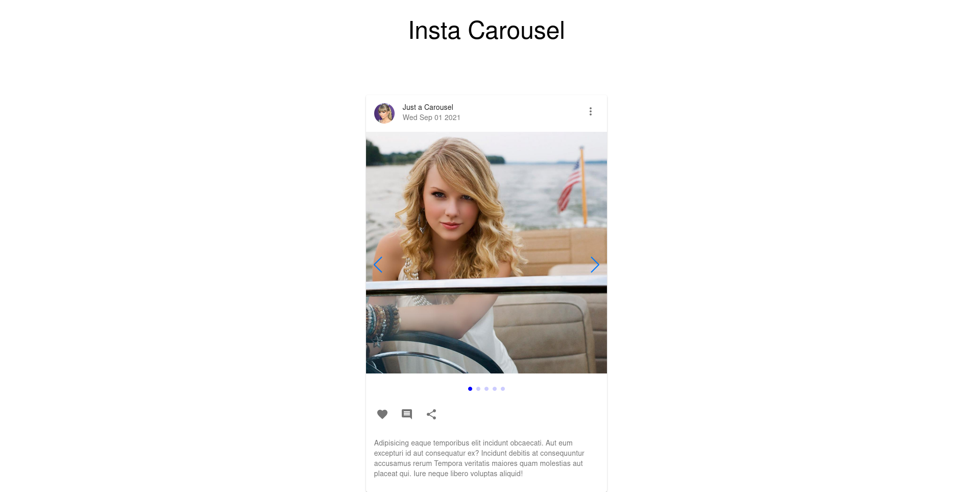 Screenshot of Insta Carousel