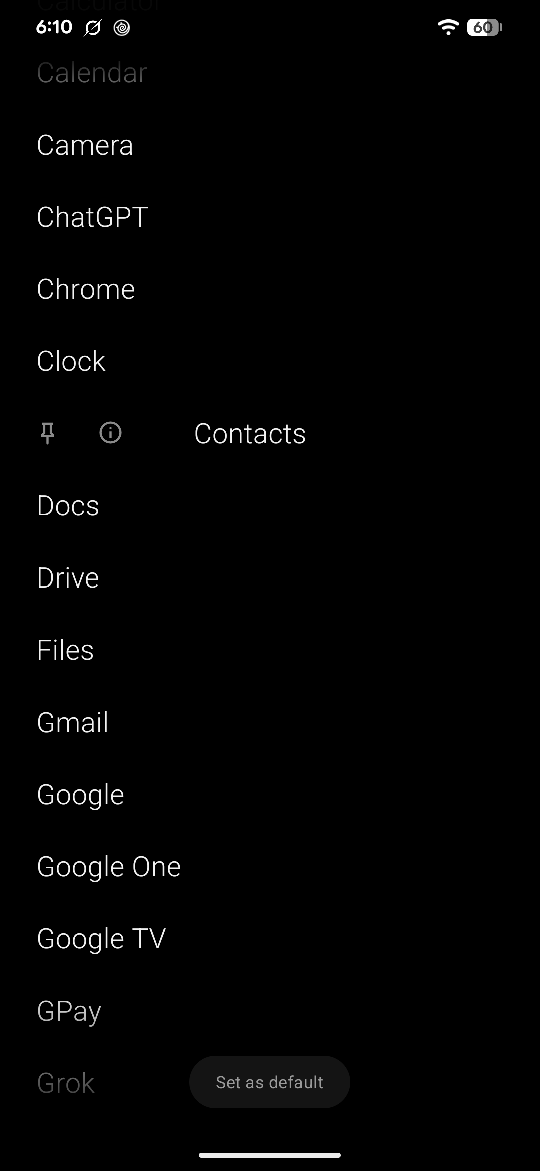 Intent screenshot