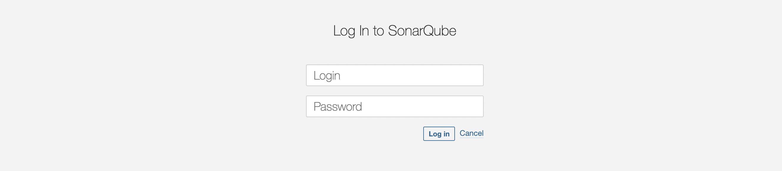 sonar login