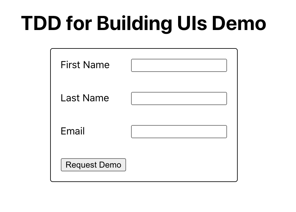 RequestForm - Initial UI