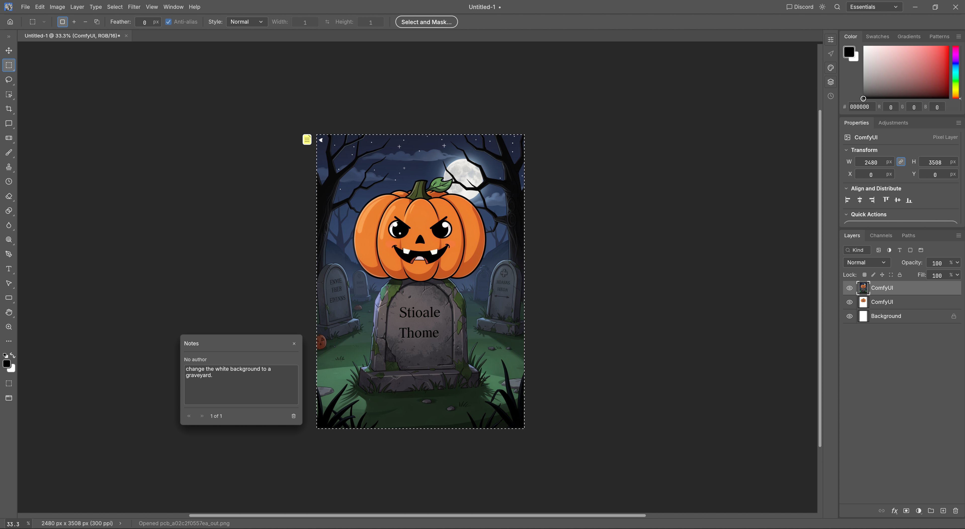 The result is sent to its own layer in PhotoCraft.