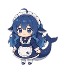 whale-girl desktop pet idle animation