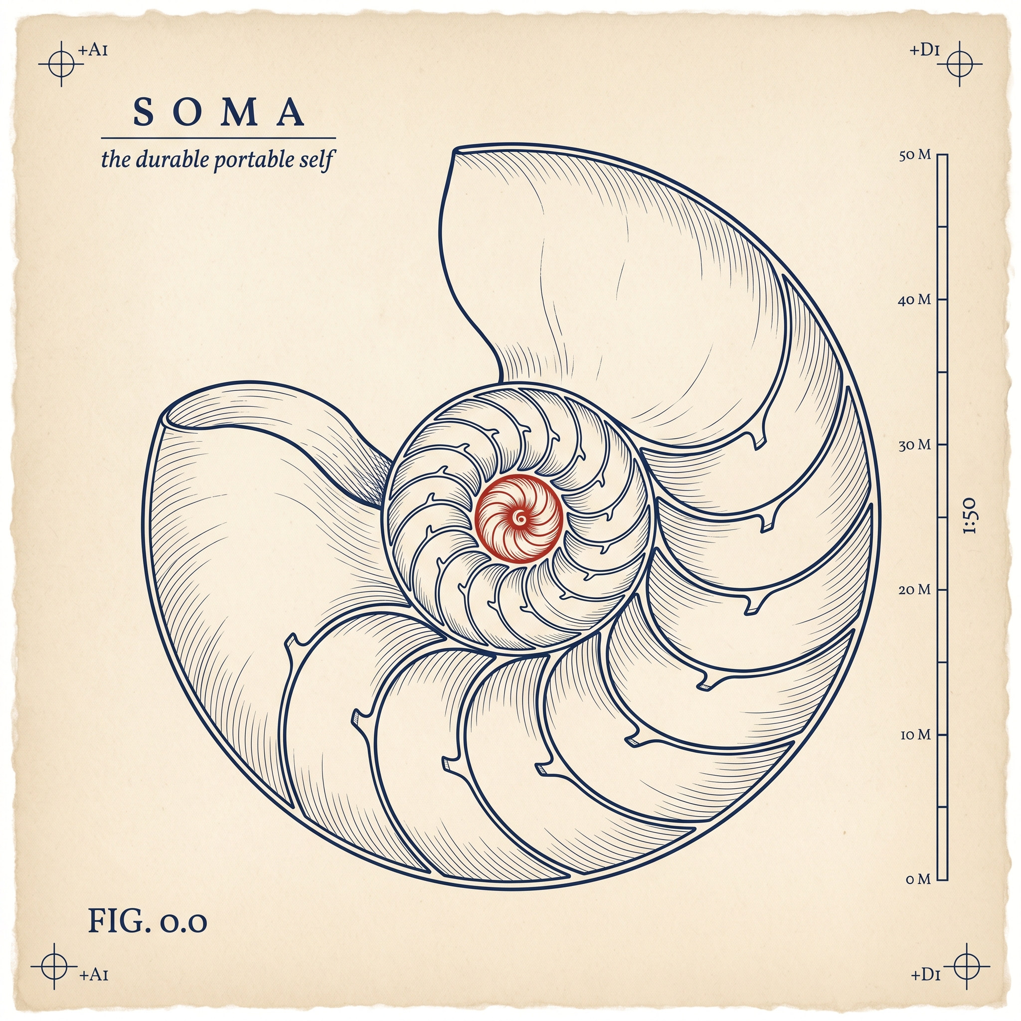 Soma, chambered nautilus, the durable portable self