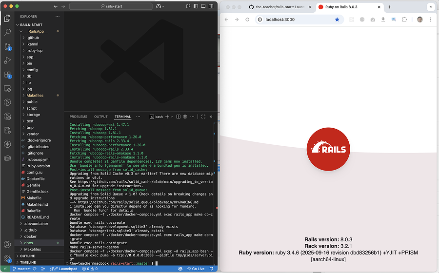 Rails Start Welcome Page