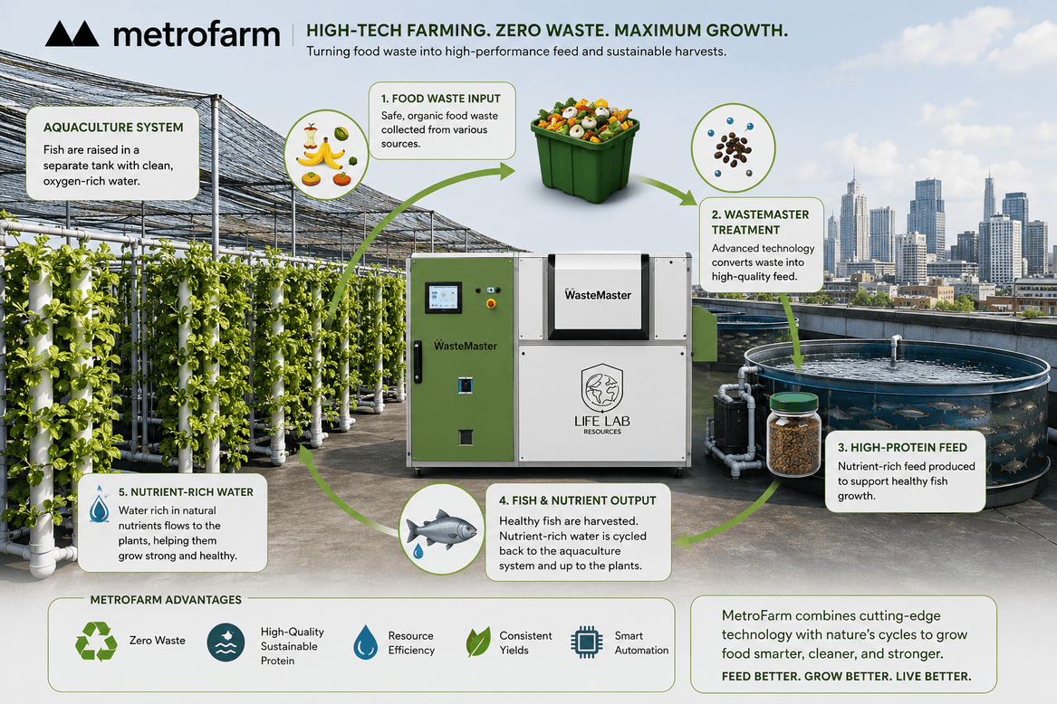 Metrofarm and LifeLabs Closed Loop System Flow Diagram