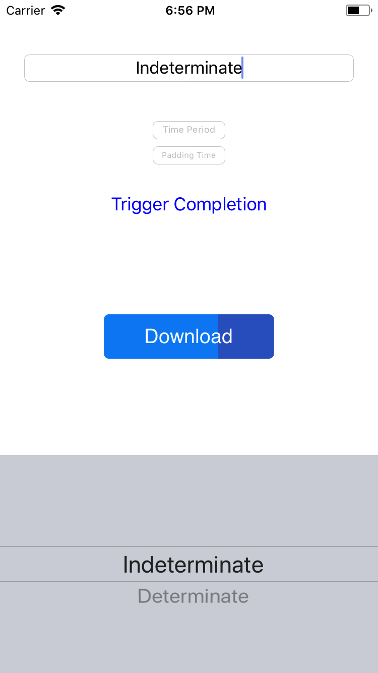 GitHub - thePsguy/ButtonProgressBar-iOS: A small and flexible (well  documented) UIButton subclass with animated loading progress, and  completion animation.
