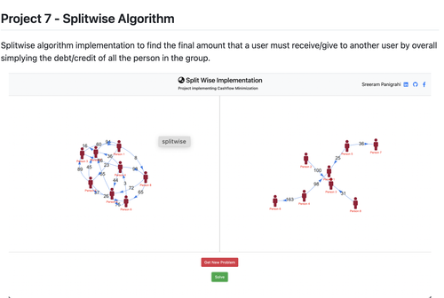 Splitwise Algorithm - A simple splitwise algorithm using HTML, CSS and JS.
