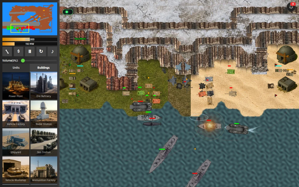 Code for Battle gameplay on desktop