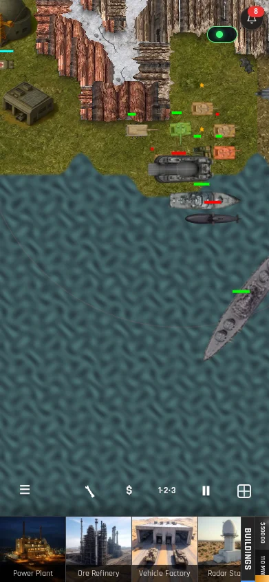 Code for Battle gameplay on mobile in portrait
